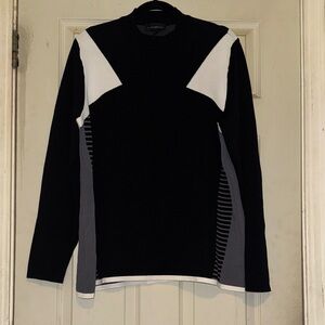 Lane Bryant Monochrome Geometric Crewneck Sweater